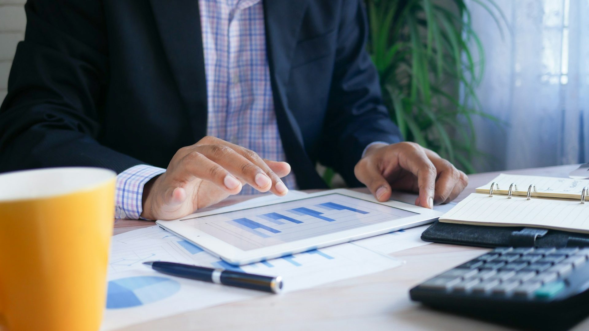Investment analysis and financial data review meeting